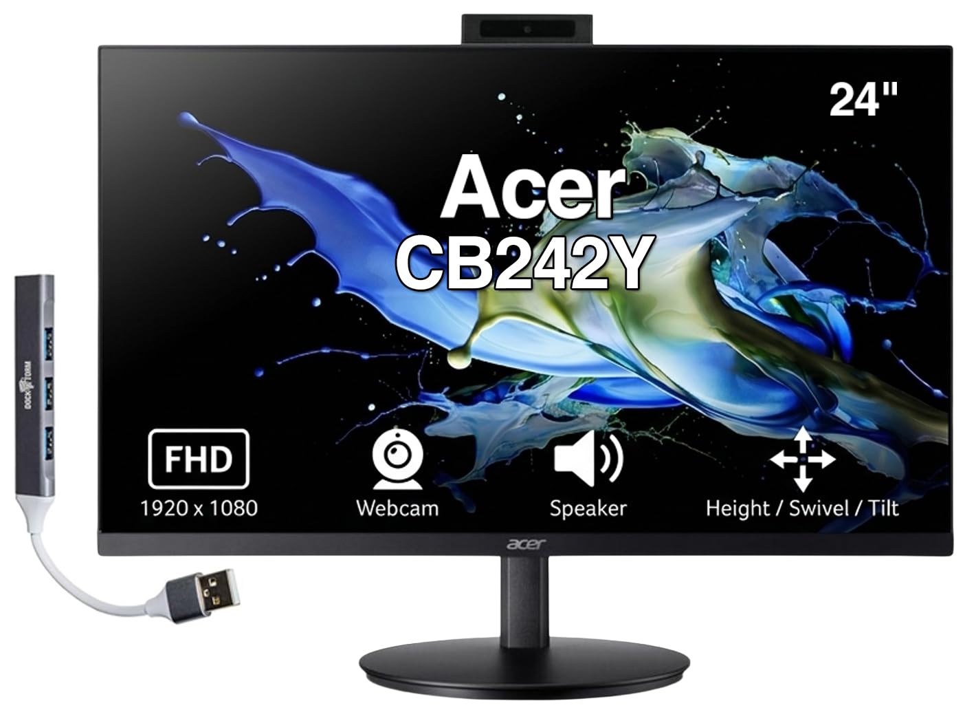 Acer ブラック モニター24inch Amazon.com: Acer 24
